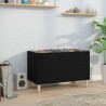 Mueble para discos madera contrachapada negro 74.5x38x48 cm 1
