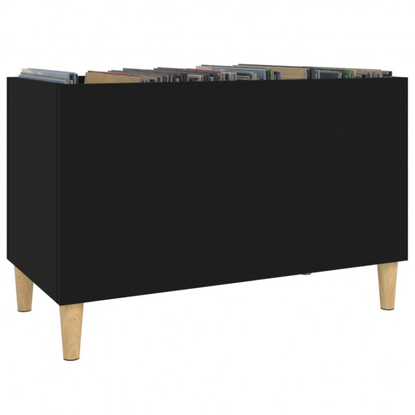 Mueble para discos madera contrachapada negro 74.5x38x48 cm M 4