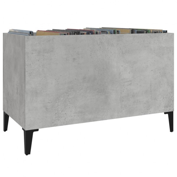 Mueble discos madera contrachapada gris hormigón 74.5x38x48 cm M 4