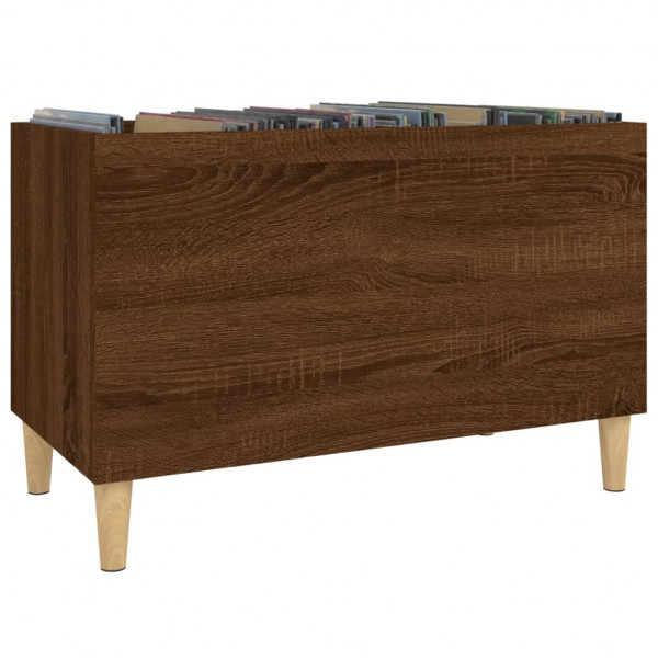 Mueble discos madera contrachapada roble marrón 74.5x38x48 cm M 4