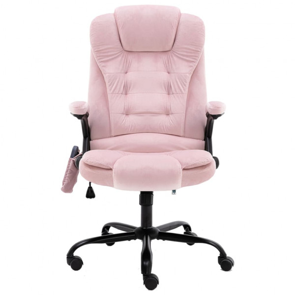 Sillón de oficina de masaje terciopelo rosa M 2