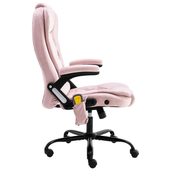 Sillón de oficina de masaje terciopelo rosa M 3