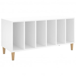 Mueble para discos madera contrachapada blanco 100x38x48 cm H