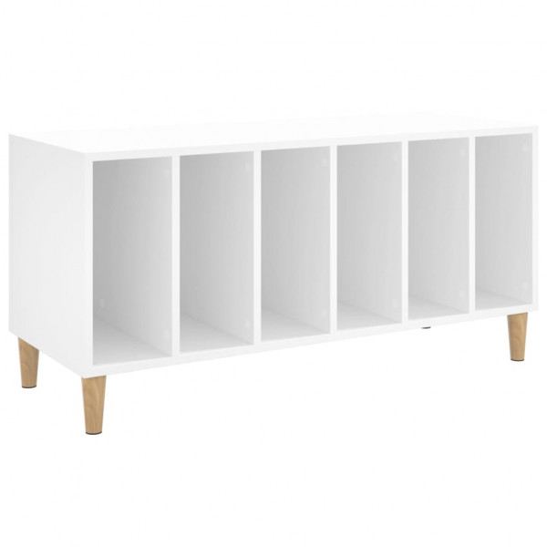 Mueble para discos madera contrachapada blanco 100x38x48 cm M 2