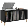Mueble para discos madera contrachapada negro 100x38x48 cm 4