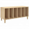 Mueble discos madera contrachapada roble Sonoma 100x38x48 cm 2