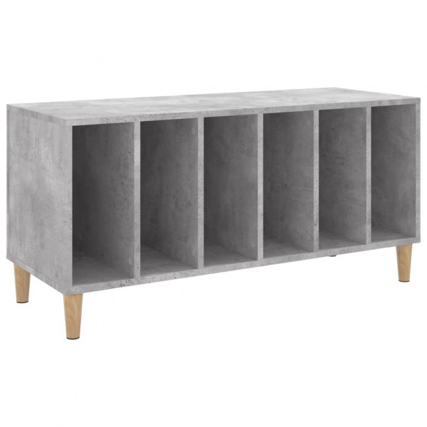 Mueble discos madera contrachapada gris hormigón 100x38x48 cm M 2