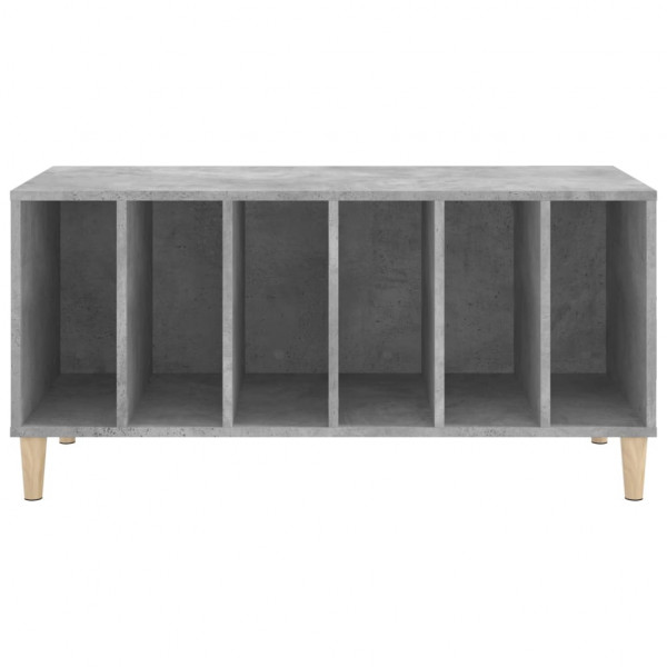 Mueble discos madera contrachapada gris hormigón 100x38x48 cm M 5