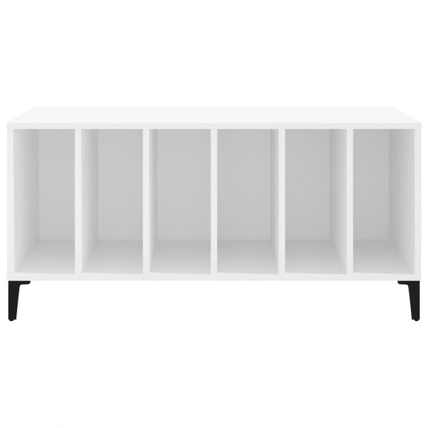 Mueble para discos madera contrachapada blanco 100x38x48 cm M 5