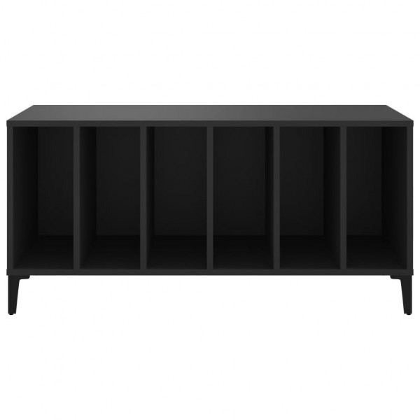 Mueble para discos madera contrachapada negro 100x38x48 cm D