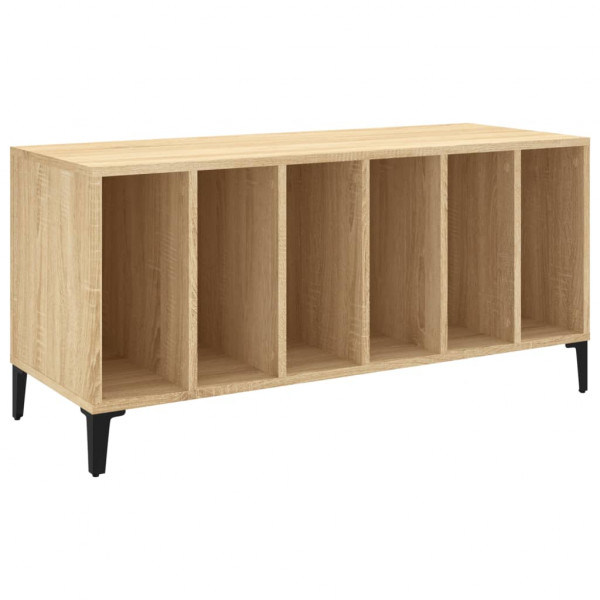 Mueble discos madera contrachapada roble Sonoma 100x38x48 cm M 2