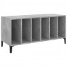 Mueble discos madera contrachapada gris hormigón 100x38x48 cm 2