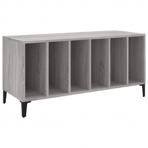 Mueble para discos madera contrachapada gris Sonoma 100x38x48cm H