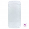 Toallas de playa 2 uds tela blanco 400 g/m² 60x135 cm 2