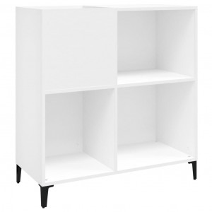 Mueble para discos madera contrachapada blanco 84.5x38x89 cm H