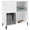 Mueble para discos madera contrachapada blanco 84.5x38x89 cm 4