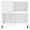 Armário para discos 84.5x38x89 cm derivados de madeira branco 5