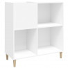 Mueble para discos madera contrachapada blanco 84.5x38x89 cm 2