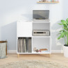 Mueble para discos madera contrachapada blanco 84.5x38x89 cm 3