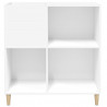 Mueble para discos madera contrachapada blanco 84.5x38x89 cm 5