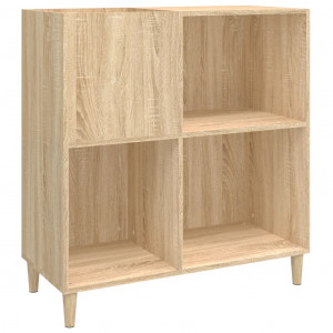 Mueble discos madera contrachapada roble Sonoma 84.5x38x89 cm H