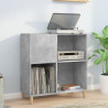 Mueble discos madera contrachapada gris hormigón 84.5x38x89 cm 1