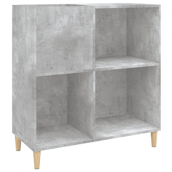 Mueble discos madera contrachapada gris hormigón 84.5x38x89 cm M 2