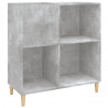 Mueble discos madera contrachapada gris hormigón 84.5x38x89 cm 2