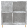 Mueble discos madera contrachapada gris hormigón 84.5x38x89 cm 5