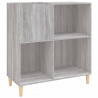 Mueble discos madera contrachapada gris Sonoma 84.5x38x89 cm 2