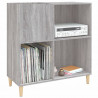 Mueble discos madera contrachapada gris Sonoma 84.5x38x89 cm 4