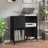 Mueble para discos madera contrachapada negro 84.5x38x89 cm 1