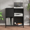 Mueble para discos madera contrachapada negro 84.5x38x89 cm 3