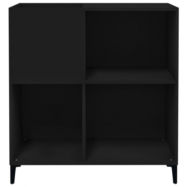 Armário para discos 84.5x38x89 cm derivados de madeira preto M 5