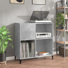 Mueble discos madera contrachapada gris hormigón 84.5x38x89 cm 1