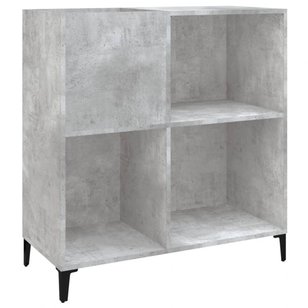 Mueble discos madera contrachapada gris hormigón 84.5x38x89 cm M 2