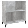 Mueble discos madera contrachapada gris hormigón 84.5x38x89 cm 2