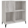 Mueble discos madera contrachapada gris Sonoma 84.5x38x89 cm 2