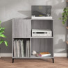 Mueble discos madera contrachapada gris Sonoma 84.5x38x89 cm 3