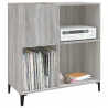 Mueble discos madera contrachapada gris Sonoma 84.5x38x89 cm 4