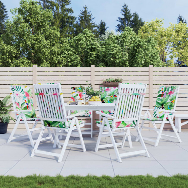 Cojines para sillas con respaldo alto 6 uds tela multicolor D