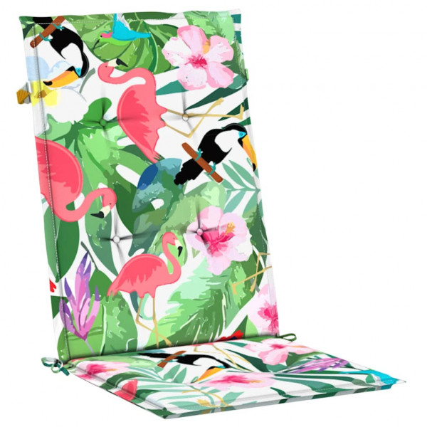 Cojines para sillas con respaldo alto 6 uds tela multicolor M 4