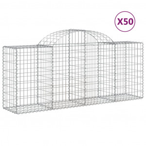 Cestos gabião arqueados 50pcs 200x50x80/100cm ferro galvanizado H