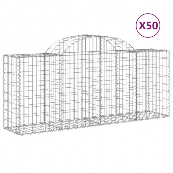 Cestos gabião arqueados 50pcs 200x50x80/100cm ferro galvanizado M 2
