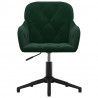 Sillas de comedor giratorias 2 unidades terciopelo verde oscuro 4