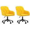 Sillas de comedor giratorias 2 uds terciopelo amarillo 2