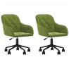 Sillas de comedor giratorias 2 unidades terciopelo verde claro 2