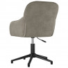 Silla de oficina giratoria de terciopelo gris claro 5