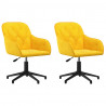 Sillas de comedor giratorias 2 uds terciopelo amarillo 2