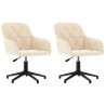 Sillas de comedor giratorias 2 uds terciopelo crema 2